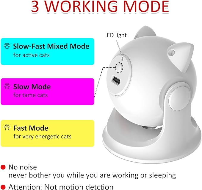 Rechargeable Activated Cat Laser Toy Automatic
