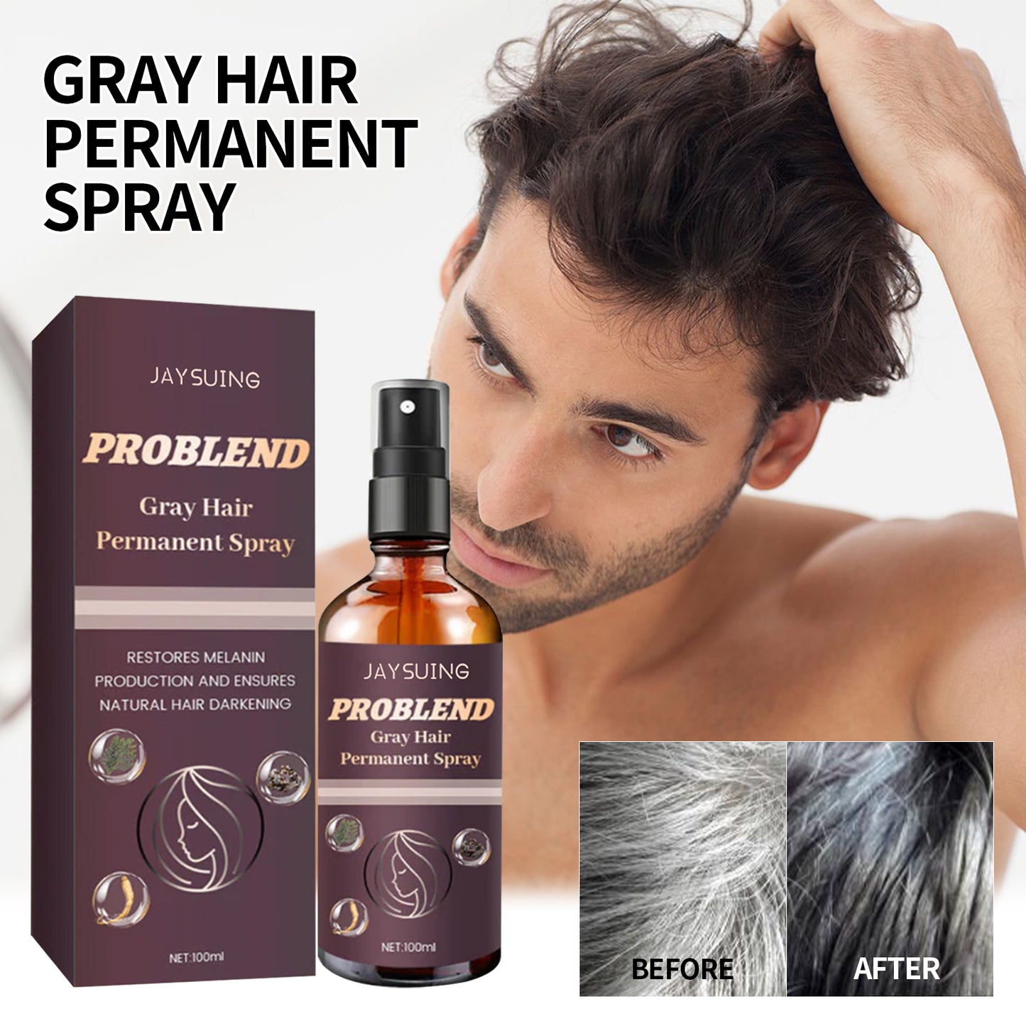 Gray Hair Permanent Spray